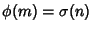 $\phi(m)=\sigma(n)$